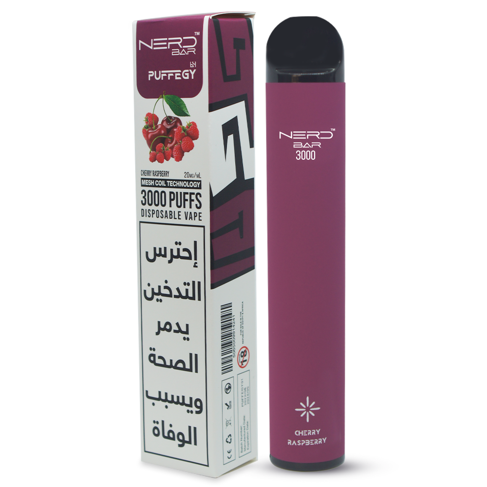 Nerd Bar 3000 Disposable vape - Cherry Rasberry