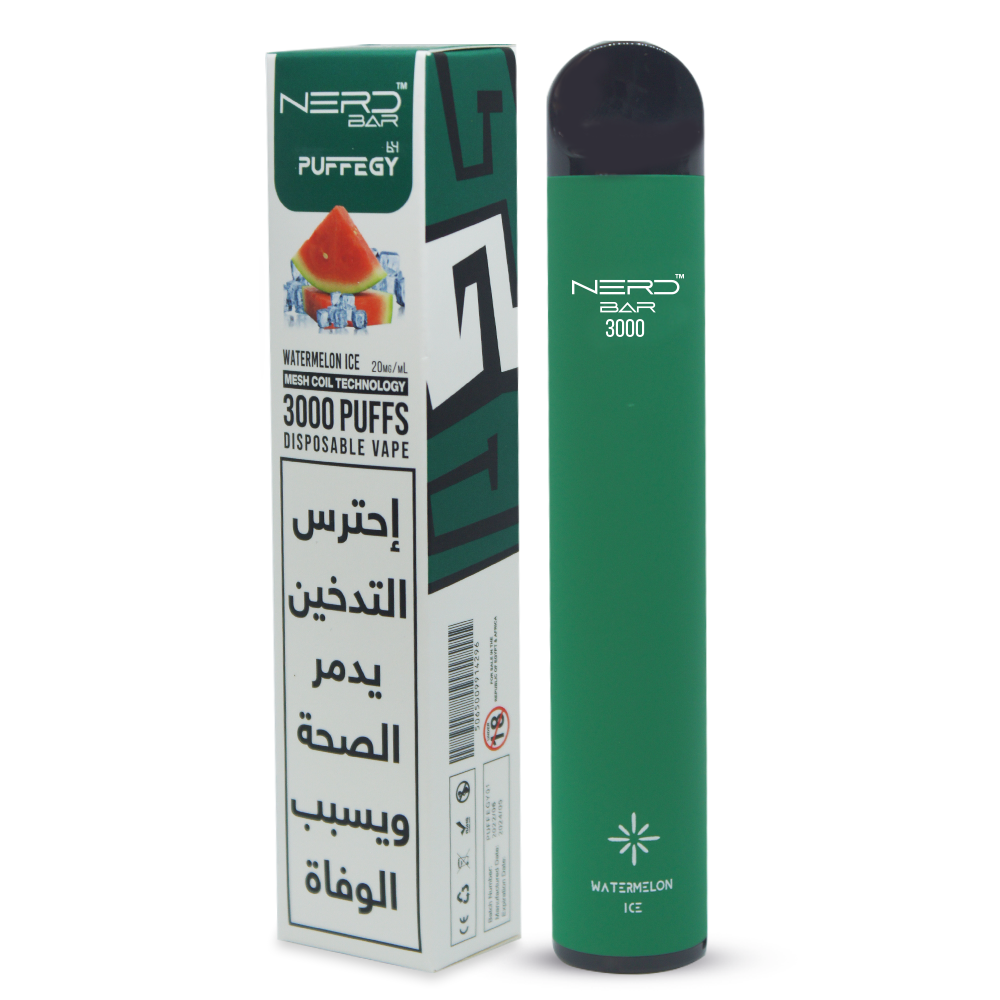 Nerd bar 3000 puff disposable vape - Watermelon Ice puffegy Nerd bar 3000 puff disposable vape - Watermelon Ice puffegy