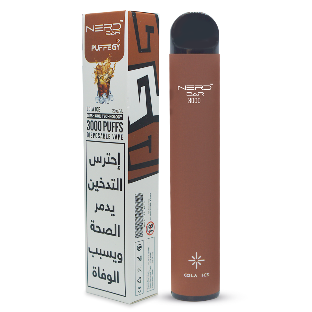 Nerd Bar 3000 Disposable vape - Cola Ice puffegy Nerd Bar 3000 Disposable vape - Cola Ice puffegy