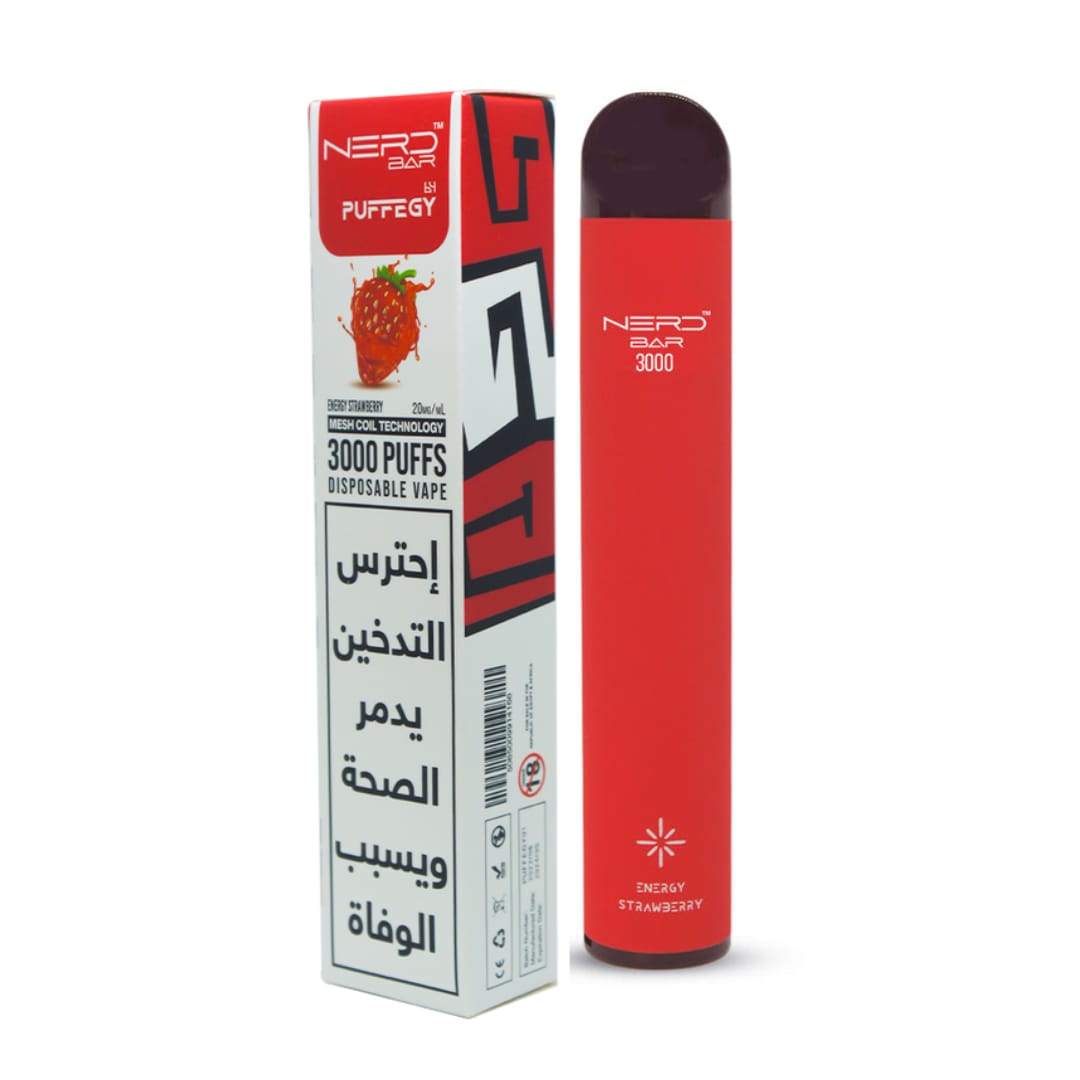 Nerd Bar 3000 Disposable vape - Enegry Strawberry puffegy Nerd Bar 3000 Disposable vape - Enegry Strawberry puffegy